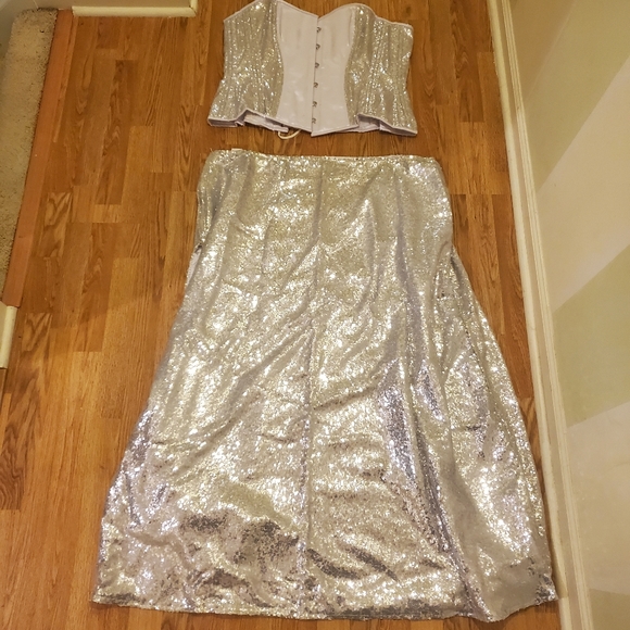 Steel bone corset and skirt Prom wedding formal - Picture 2 of 8